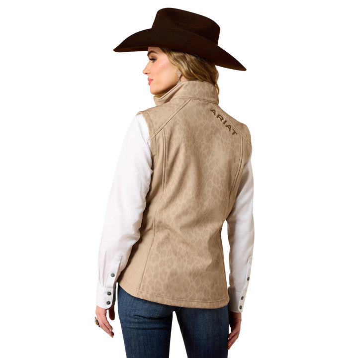 WOMEN'S Ariat Ladies Faded Leopard Logo Softshell Print Vest 10079585