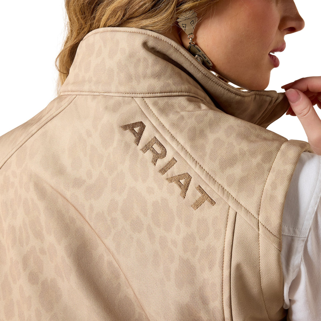 WOMEN'S Ariat Ladies Faded Leopard Logo Softshell Print Vest 10079585