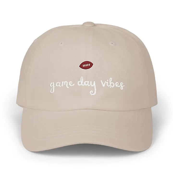 Football Game Day Vibes Embroidered Dad Cap