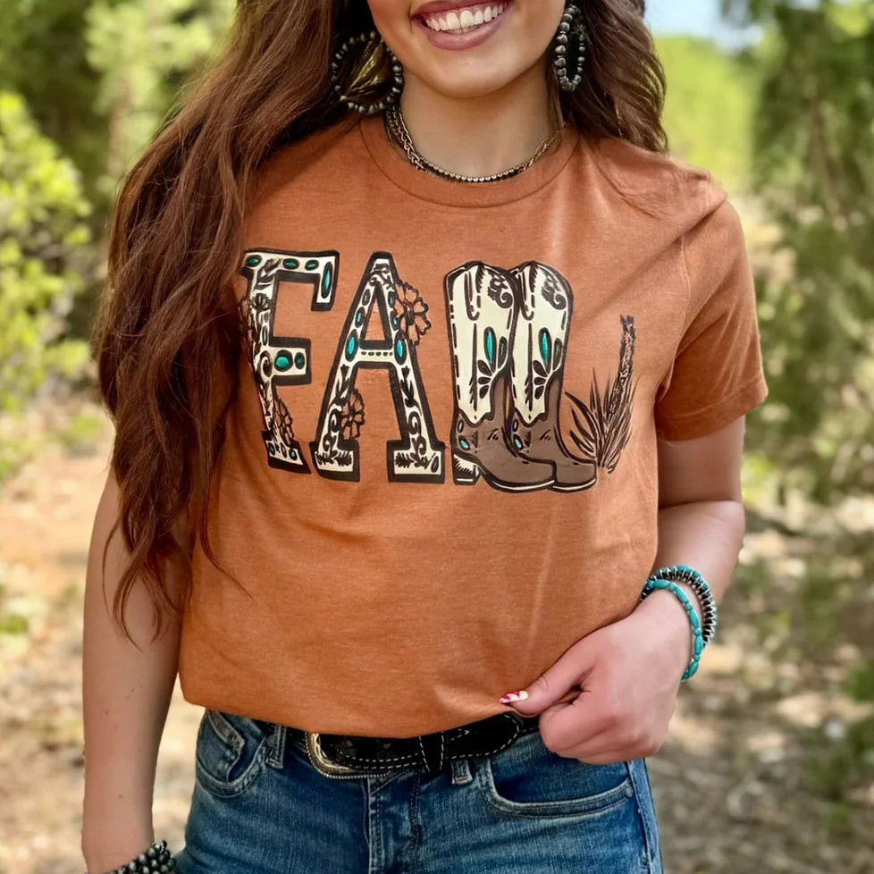 Lauren's Western Fall with Boots Tee