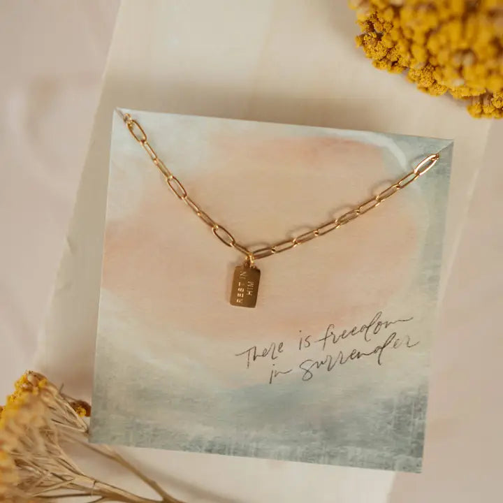 With You Mini Tag Necklace