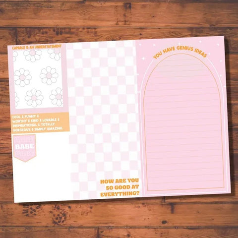 Complimentary Notepad (sweet, friendship, gift)