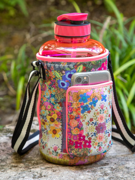 Drink Big Water Bottle With Carrier by Natural Life