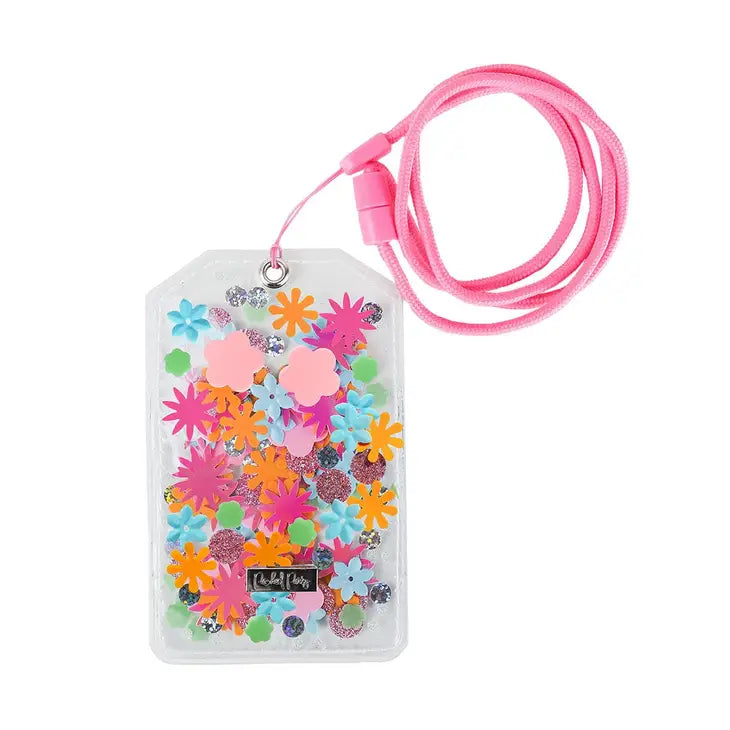 Confetti ID or Badge Holder with Lanyard