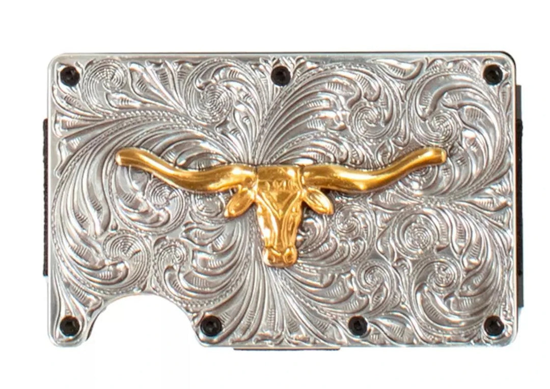 3-D BELT GOLD LONGHORN UTILITY WALLET - ACCESSORIES WALLET - D250008836