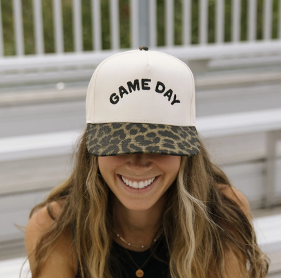 Leopard Game Day Embroidered Hat