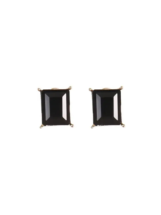 Rectangle Resin Stone Stud Earrings