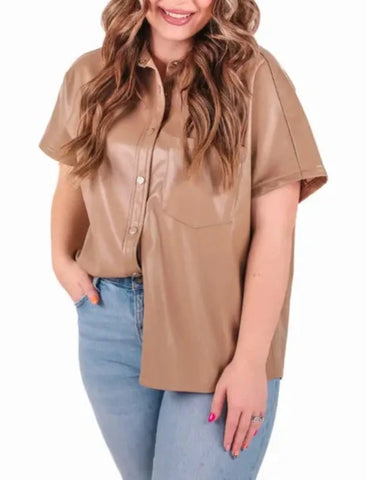 Sedona Faux Leather Top