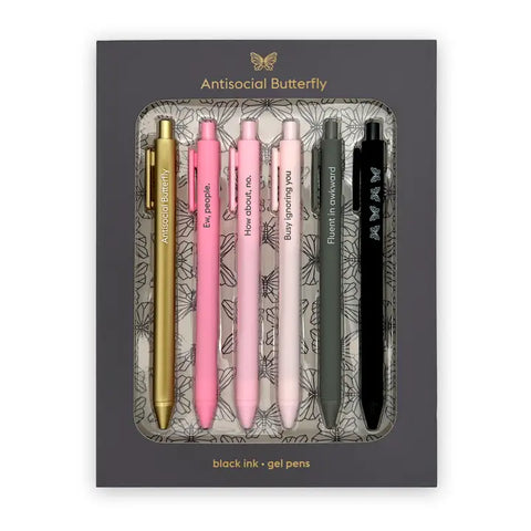 Antisocial Butterfly - Quotable Gel Pen Set