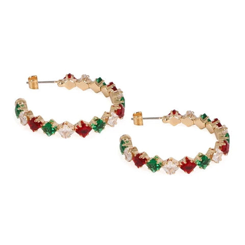 X Mas Hoop Earrings