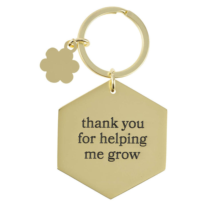 Amazing Teacher Blue Metal Keychain with Charm