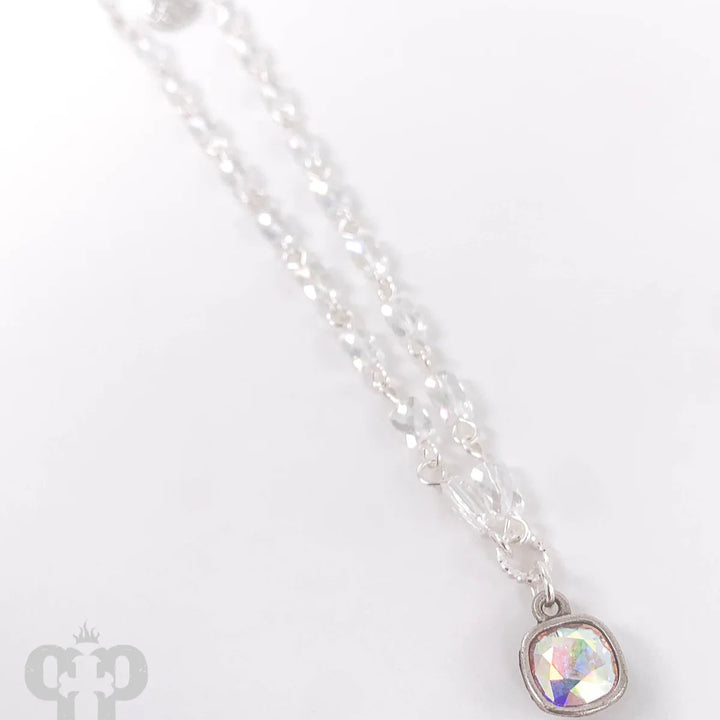 N485 Tube bead necklace with Austrian crystal