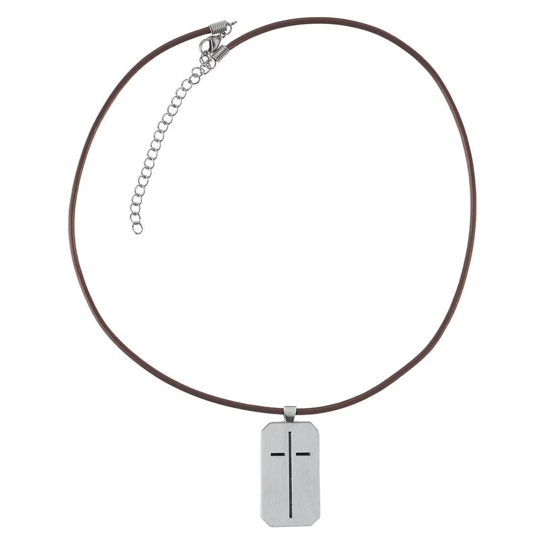Man of God Silver Metal Men’s Necklace - 1 Timothy 6:11
