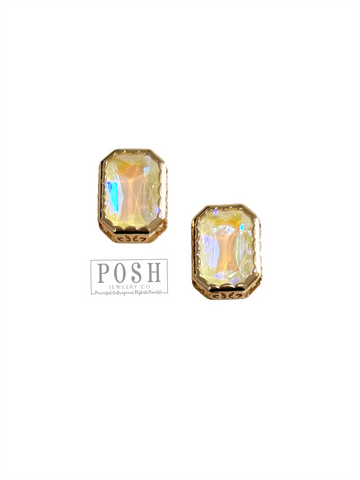 Rhinestone post earring