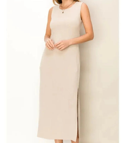 Romantic Impression Side Slit Midi Dress