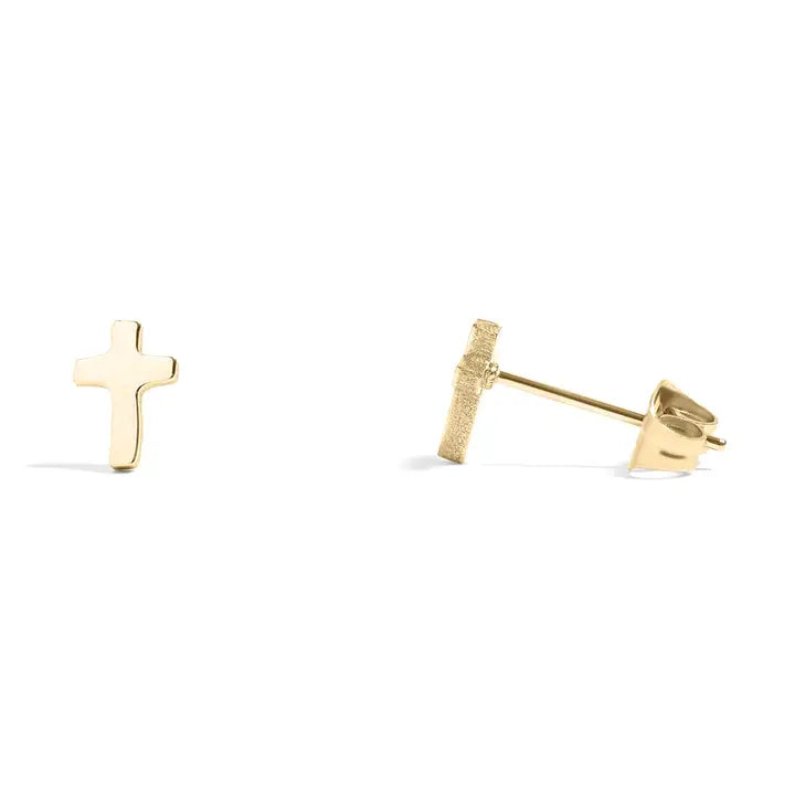 Steel Cross Stud Earrings