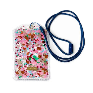 Confetti ID or Badge Holder with Lanyard