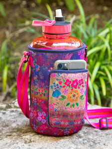 Insulated Water Bottle Carrier - Pink Patchwork – Natural Life