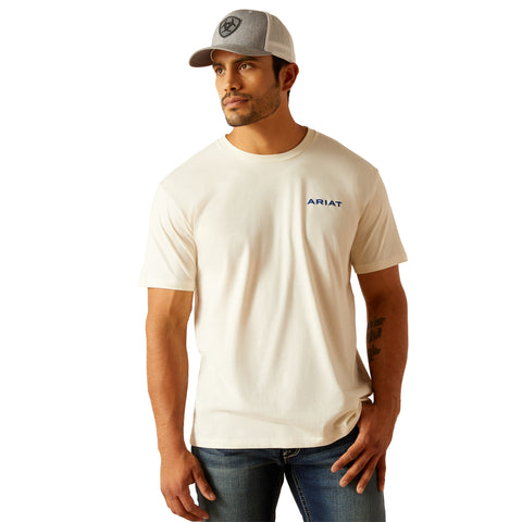 10051454  Ariat Western LogoT-Shirt-OFF White