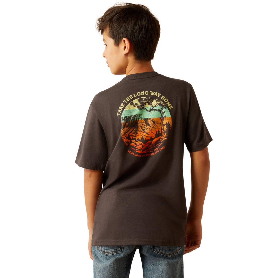 Boys Ariat 10060399 Ariat Take the Long Way T-Shirt