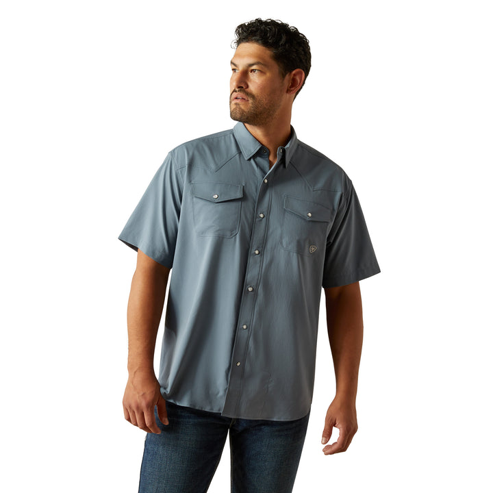 Ariat Western VentTEK Classic Fit Shirt-10058813-Newsboy Blue