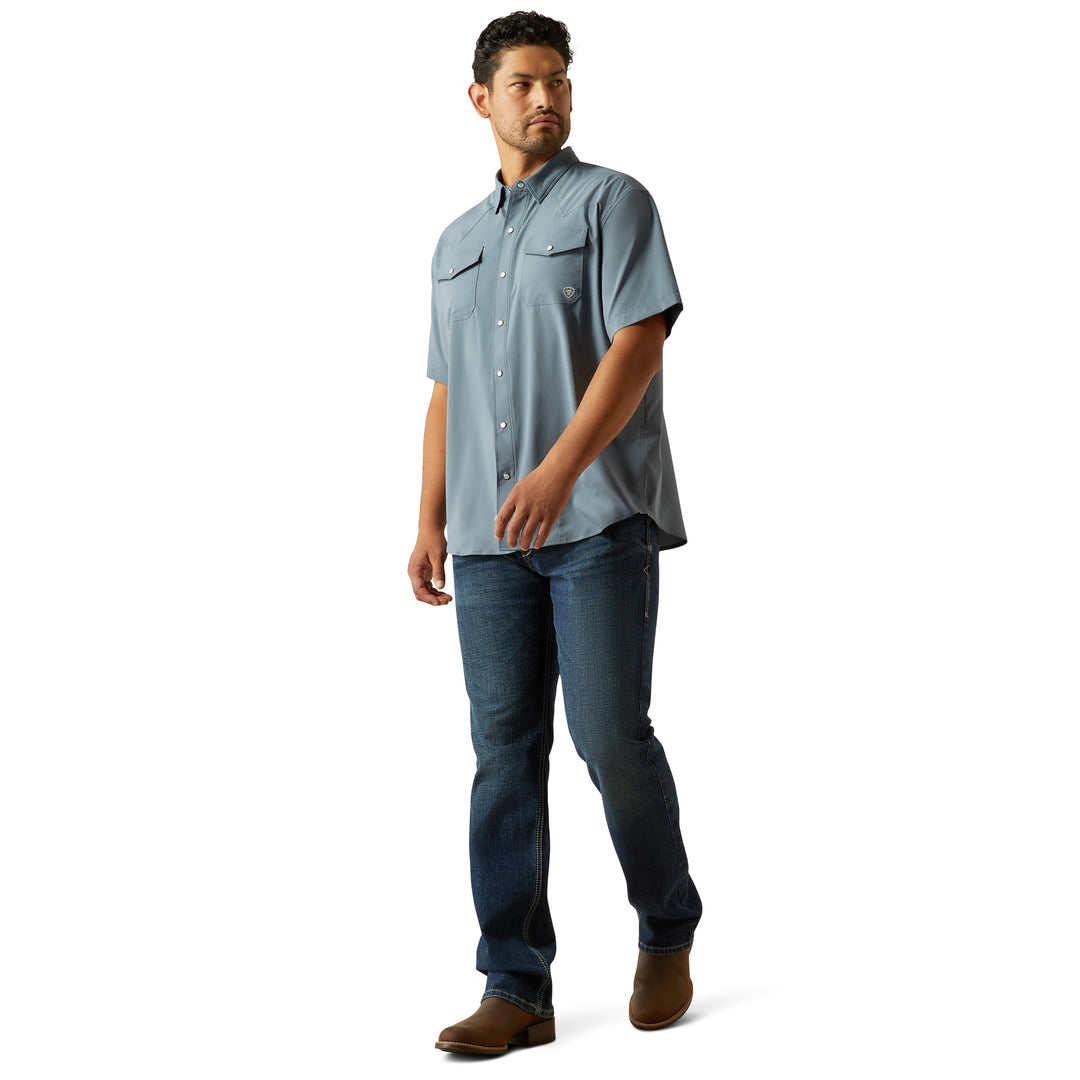 Ariat Western VentTEK Classic Fit Shirt-10058813-Newsboy Blue