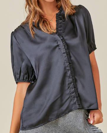 Randi Ruffle Solid Top