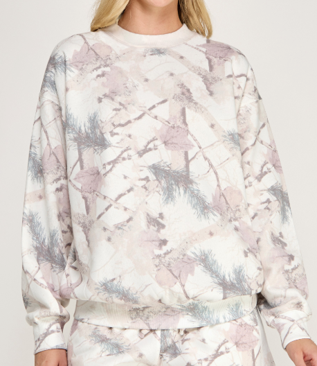 Riley Relaxed Fit Camo Pullover