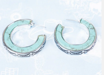 Turquoise Hoop Earring