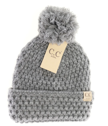 Kids Bee Stitch Knit Pom C.C  Beanie