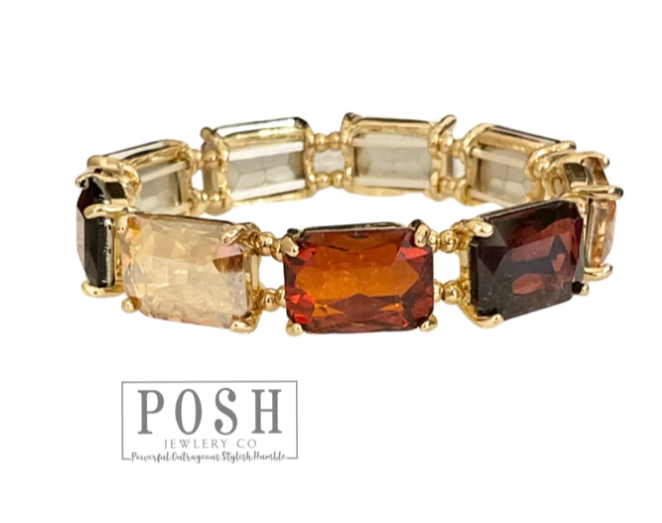 9PB056 Rectangle rhinestone bracelet