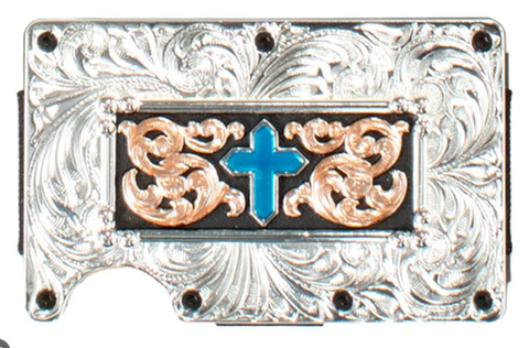 D250009036 3D UTILITY WALLET CROSS Turquoise SILVER