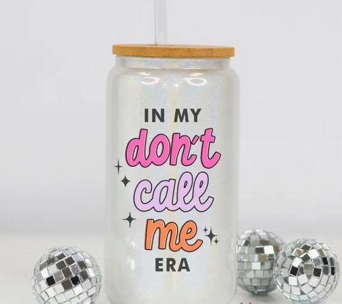 In My Don't Call Me Era - Glitter Glass Cup