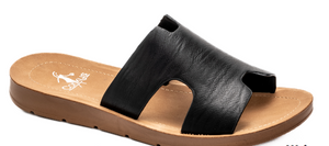 Bogalusa Black Smooth Sandal by Corky