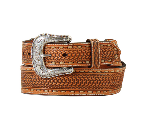 N210008248 NOCONA MEN'S BASKET WEAVE TAN BELT