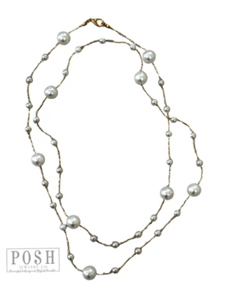 9PN194 PEARL BEAD NECKLACE