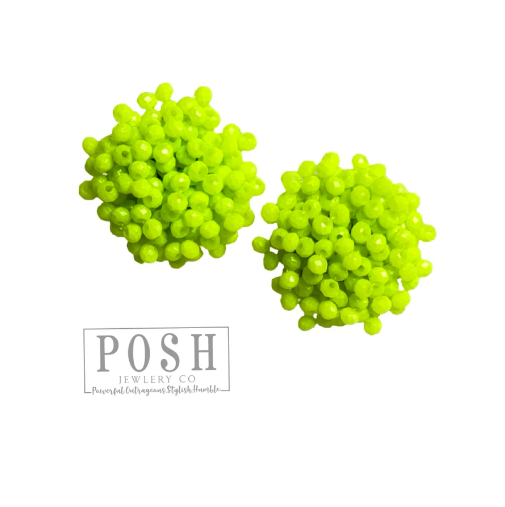 9PE537 NEON CLUSTER EARRING