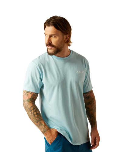 Ariat Mens Light Blue Southwest Simple T-Shirt-10054831