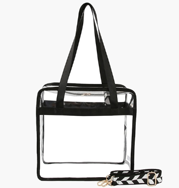 Transparent Tote Bag black