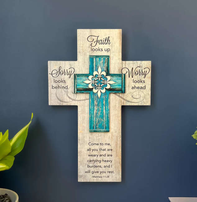 Faith Looks Up Wall Cross