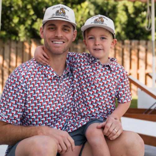 BURLEBO Youth Polo - Texas Flag