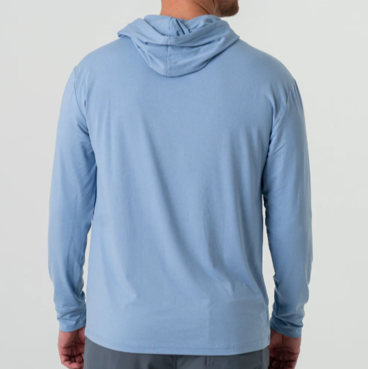 BURLEBO Performance Hoodie - Heather Sky Blue