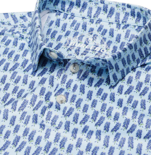 BURLEBO Performance Polo - Bluebonnets