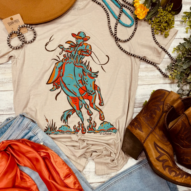Sunset Cowboy Tee