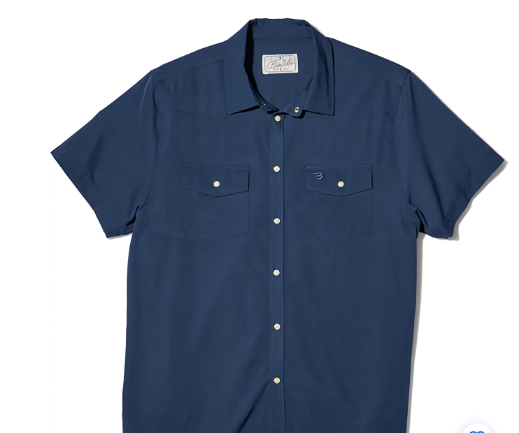 BURLEBO Performance Western Shirt - Navy