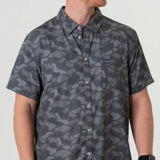 BURLEBO Performance Button Up - Stone Camo