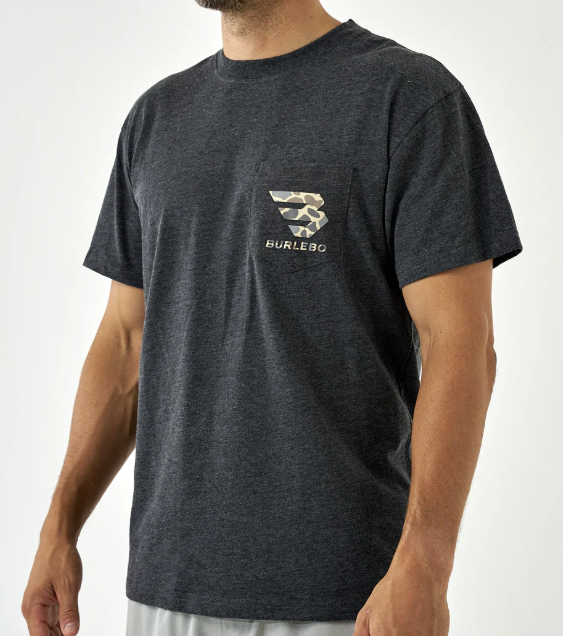 Flying B Deer Camo Logo - Heather Black