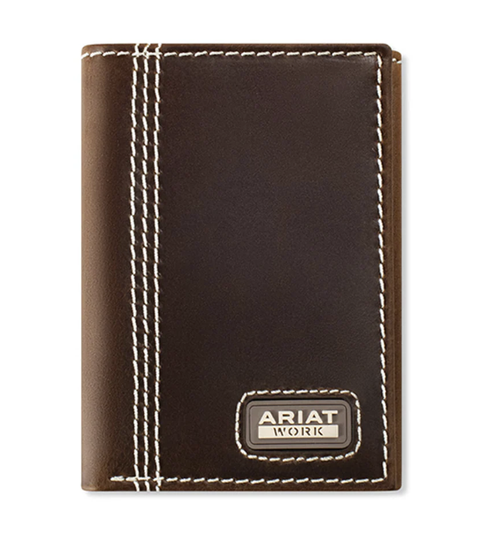A3403602 Ariat Utility Leather Trifold Wallet
