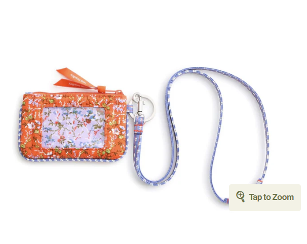 Vera Bradley Zip ID Pouch w/Breakaway Lanyard