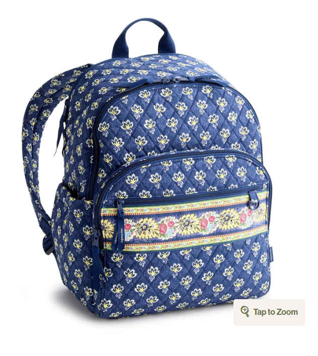 Vera Bradley Bancroft Backpack-Maison Blue